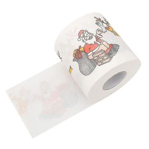 NIB Christmas Toilet Paper Roll Starring Santa and Reindeer 300 sheets